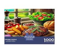 Steak Jigsaw Puzzles 1000 Pieces for Adults Educational Games Puzzle for The Whole for Women Home Decoration 100% Recvcled Cardboard 38x26cm/1000pcs