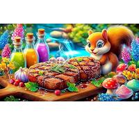 steak Jigsaw Puzzles 1000 Pieces Fun and Challenging Family Game Puzzle Game Great Gift Idea for The Whole for Women, Gifts for Men 38x26cm/1000pcs