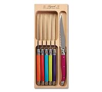 Steak Knife Set 6pcs in Wooden Tray: Multicolour