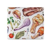 Steak Meat Barbecue Classic Mens Wallet Slim Leather Card Holder Bifold Wallets Front Pocket