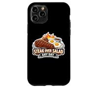 Steak Over Salad Any Day Funny Carnivore Fan Keto Meat Eater Case for iPhone 11 Pro