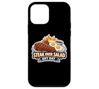 Steak Over Salad Any Day Funny Carnivore Fan Keto Meat Eater Case for iPhone 12 mini