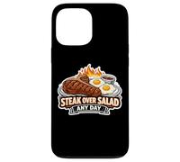Steak Over Salad Any Day Funny Carnivore Fan Keto Meat Eater Case for iPhone 13 Pro Max