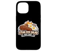 Steak Over Salad Any Day Funny Carnivore Fan Keto Meat Eater Case for iPhone 15