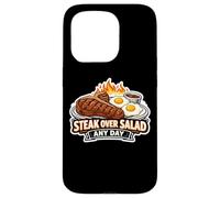 Steak Over Salad Any Day Funny Carnivore Fan Keto Meat Eater Case for iPhone 15 Pro