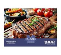 Steak Puzzle 1000 Piece Rosemary Puzzles Family Puzzle Game Have Fun Learning 100% Recycled Cardboard for Adults And Children 70x50cm/1000pcs