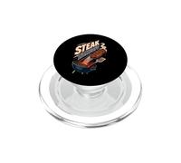 Steak Takeoff Grill Retro PopSockets PopGrip for MagSafe