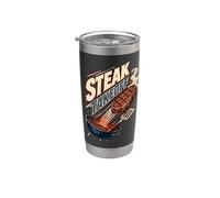 Steak Takeoff Grill Retro Stainless Steel Insulated Tumbler