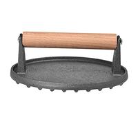 Steak Weight,Barbecue Steak Press Plate,Cast Iron Grill Press for Grilling BBQ Heavy Duty Burger Steak Weight Bacon Press with Wooden Handle,Works Perfectly with Any Griddles.