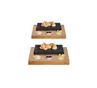 SteakStones The Sizzling Starter Set, an Official Hot Stone Cooking Product. A Fun, Interactive Way to Enjoy Steak on The Stone Using Steak Stones as seen on Dragons Den, Set of 2