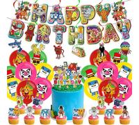 Steal a Brainrot Birthday Decorations Kit with Balloons, Happy Birthday Banner, Cake Topper Steal a Brainrot Birthday Party Decorations Supplies for Fans Kids Boys Girls