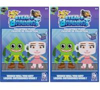Steal A Brainrot - Mystery Collectible Plush -Assortment - Series 1 - Includes DLC Codes Redeemable on Roblox - Officially Licensed Mystery Collectible Plush by PhatMojo (Pack of 2)