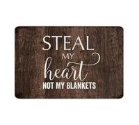 Steal My Heart Not My Blankets Metal Sign 12x18 Inch Farmhouse Outdoor Shop Kitchen Room Decor for Men Garage Signs Wall Art Plaques for Garden