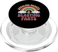 Stealing Hearts & Blasting Farts Funny Embarrassing Rainbow PopSockets PopGrip for MagSafe
