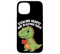 Stealing Hearts Blasting Farts Funny Toddler Dinosaur T-Rex Case for iPhone 15