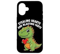 Stealing Hearts Blasting Farts Funny Toddler Dinosaur T-Rex Case for iPhone 16