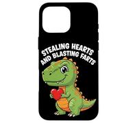 Stealing Hearts Blasting Farts Funny Toddler Dinosaur T-Rex Case for iPhone 16 Pro Max