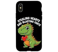 Stealing Hearts Blasting Farts Funny Toddler Dinosaur T-Rex Case for iPhone X/XS