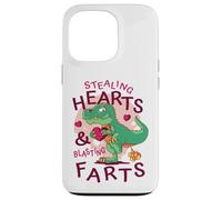 Stealing Hearts Blasting Farts Trex Funny Valentines Day Case for iPhone 13 Pro