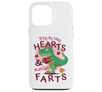 Stealing Hearts Blasting Farts Trex Funny Valentines Day Case for iPhone 13 Pro Max