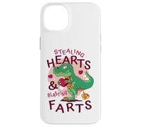 Stealing Hearts Blasting Farts Trex Funny Valentines Day Case for iPhone 14 Plus