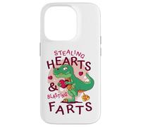 Stealing Hearts Blasting Farts Trex Funny Valentines Day Case for iPhone 14 Pro