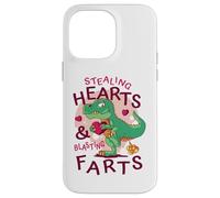 Stealing Hearts Blasting Farts Trex Funny Valentines Day Case for iPhone 14 Pro Max