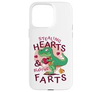 Stealing Hearts Blasting Farts Trex Funny Valentines Day Case for iPhone 15 Pro Max