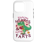 Stealing Hearts Blasting Farts Trex Funny Valentines Day Case for iPhone 16 Pro