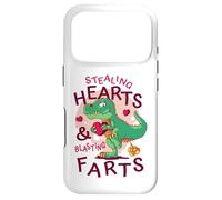 Stealing Hearts Blasting Farts Trex Funny Valentines Day Case for iPhone 17 Pro