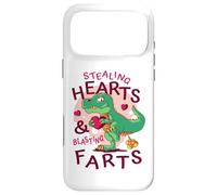 Stealing Hearts Blasting Farts Trex Funny Valentines Day Case for iPhone 17 Pro Max