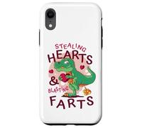 Stealing Hearts Blasting Farts Trex Funny Valentines Day Case for iPhone XR