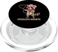 Stealing Hearts Cute Raccoon Cowboy Trash Panda Valentine PopSockets PopGrip for MagSafe