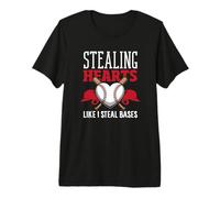 Stealing Hearts Like I Steal Bases Baseball Player Premium T-Shirt
