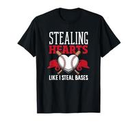 Stealing Hearts Like I Steal Bases Baseball Player T-Shirt