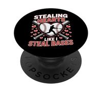 Stealing Hearts Like I Steal Bases For Baseball Moms PopSockets Adhesive PopGrip