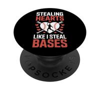 Stealing Hearts Like I Steal Bases For Baseball Players PopSockets Adhesive PopGrip