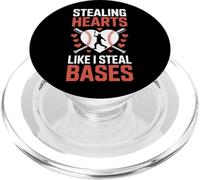Stealing Hearts Like I Steal Bases For Baseball Players PopSockets PopGrip for MagSafe