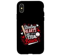 Stealing Hearts Like I Steal Bases Softball Baseball Batter Case for iPhone X/XS