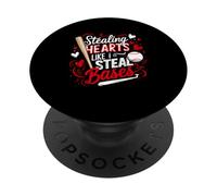 Stealing Hearts Like I Steal Bases Softball Baseball Batter PopSockets Adhesive PopGrip