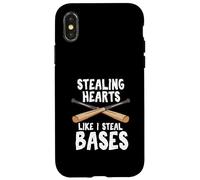 Stealing Hearts Like I Steal Bases - Softball Case for iPhone X/XS