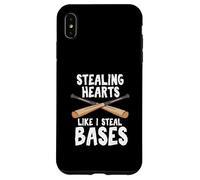 Stealing Hearts Like I Steal Bases - Softball Case for iPhone XS Max