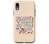 Stealing Hearts Like I Steal Bases Valentines Day Baseball Case for iPhone XR