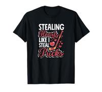 Stealing Hearts Like I Steal Pucks Hockey Valentine's T-Shirt