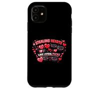 Stealing Hearts Like I Steal Pucks Valentines Day Hockey Case for iPhone 11