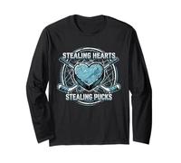 Stealing Hearts Stealing Pucks Ice Hockey Valentines Day Long Sleeve T-Shirt