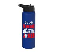 Stealing The Joker Rummikub Game Night Quote Tile Players Stainless Steel Insulated Water Bottle