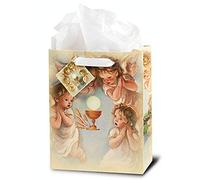 StealStreet Medium Holy Communion Angels Gift Bag, 1 Count (Pack of 1)