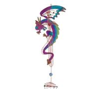 StealStreet Purple & Blue Dragon Gem Copper Tube Wind Chime, 42"