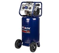 Stealth - 20 Gallon Ultra Quiet Air Compressor, 1.8HP Oil-Free Peak, 150 PSI 68 Decibels, 5.5 CFM @ 40 PSI 5 CFM @ 90 PSI Long Life Quiet Electric Air Compressor with